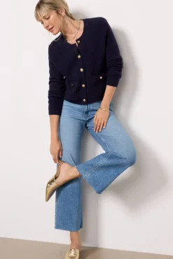 Sweaters<JOHN + JENN Vivian Lady Like Cardigan Royalnavy