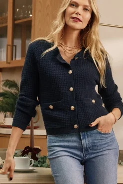 Sweaters<JOHN + JENN Vivian Lady Like Cardigan Royalnavy