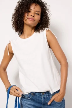 Tops & Tees<EVEREVE Vivian Tie Shoulder Tank White