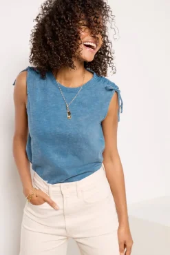 Tops & Tees<EVEREVE Vivian Tie Shoulder Tank Blue