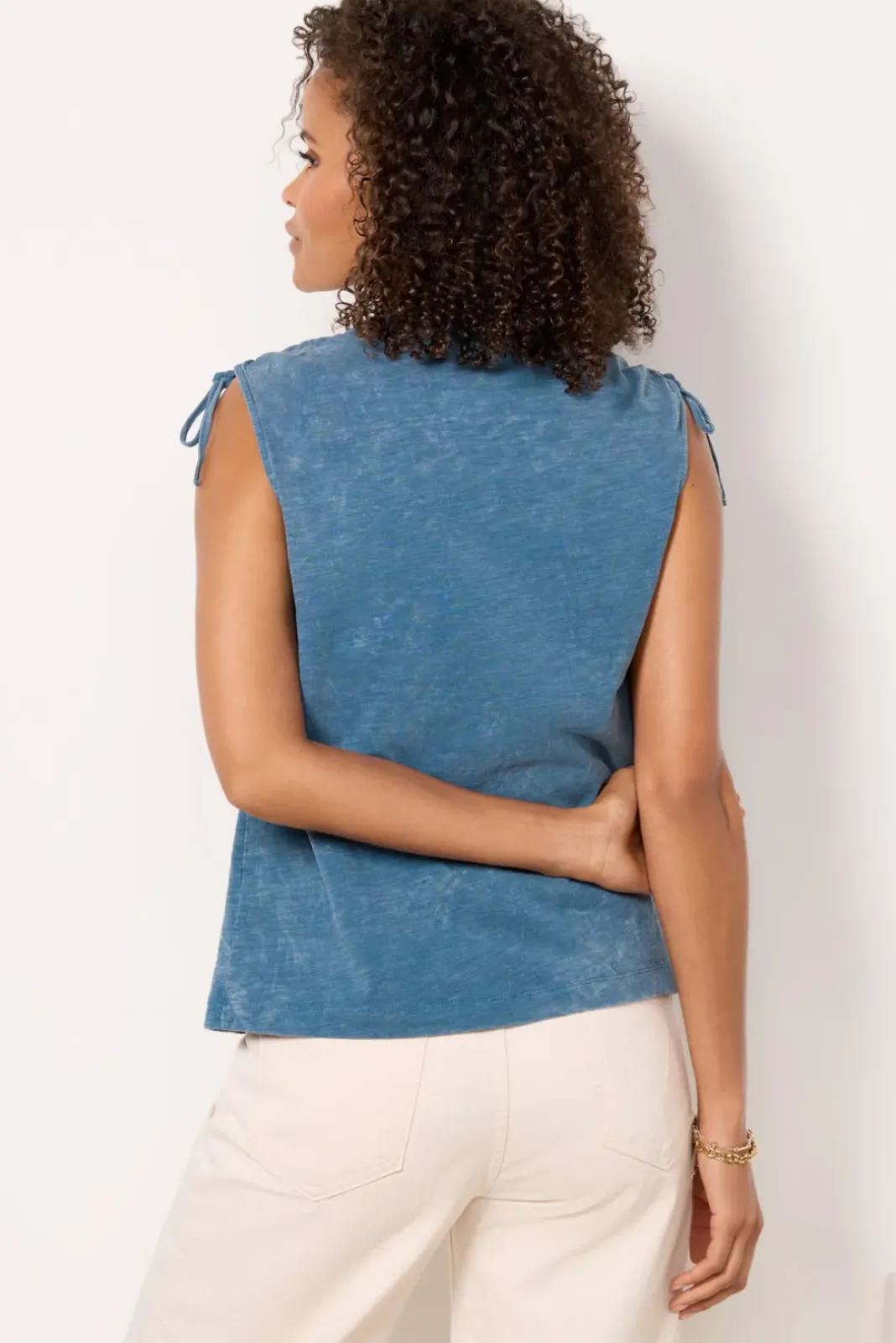 Tops & Tees<EVEREVE Vivian Tie Shoulder Tank Blue