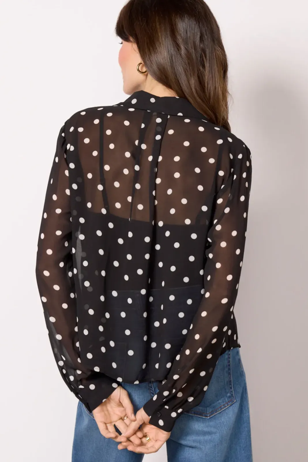 Tops & Tees<Z SUPPLY Vivienne Polka Dot Blouse Black