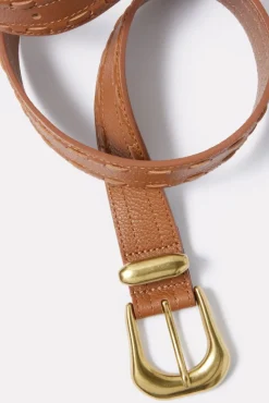 Belts<EVEREVE Walker Whipstitch Belt Brown