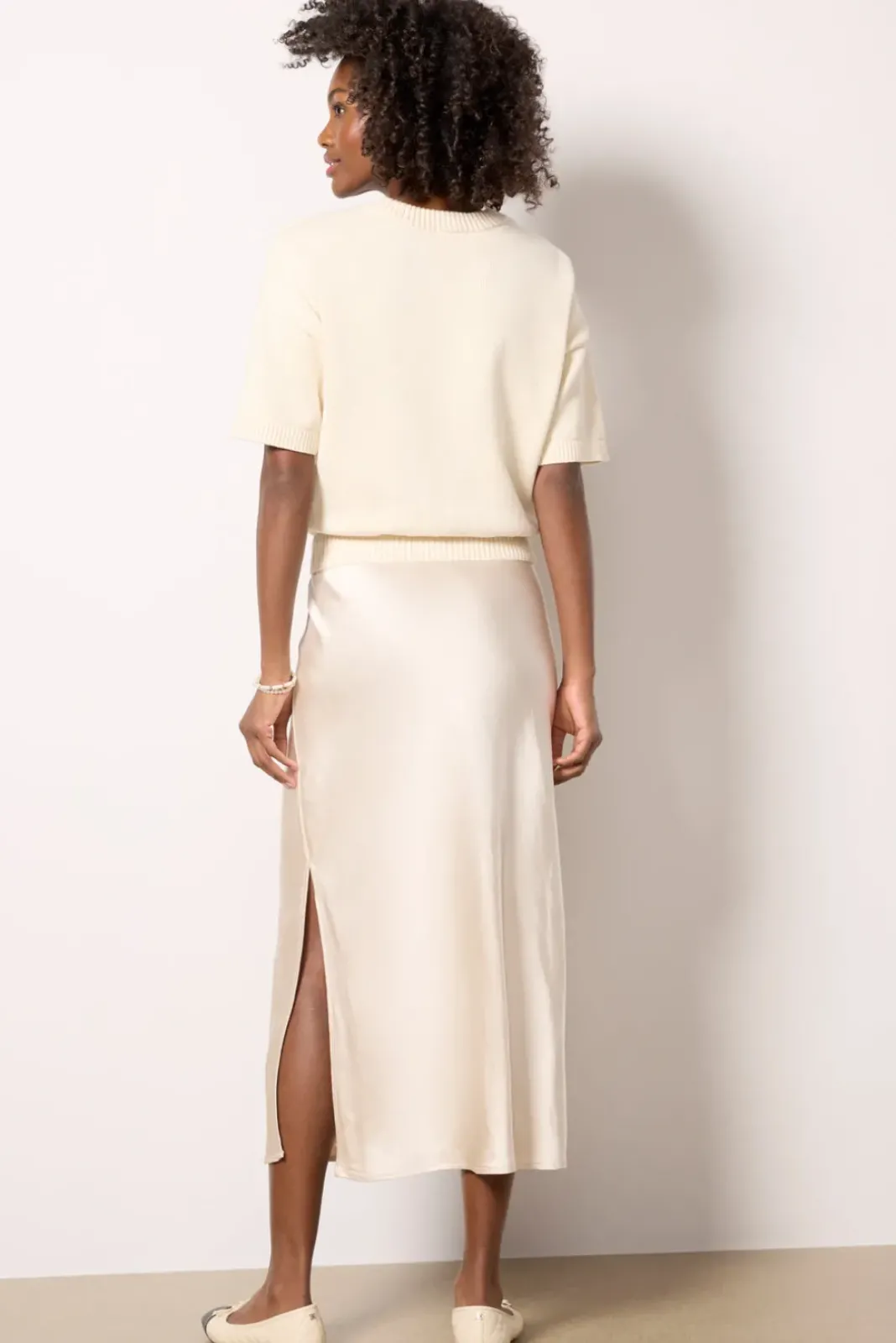 Dresses<EVEREVE Wendy Two-Fer Dress Champagne