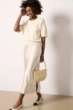 Dresses<EVEREVE Wendy Two-Fer Dress Champagne