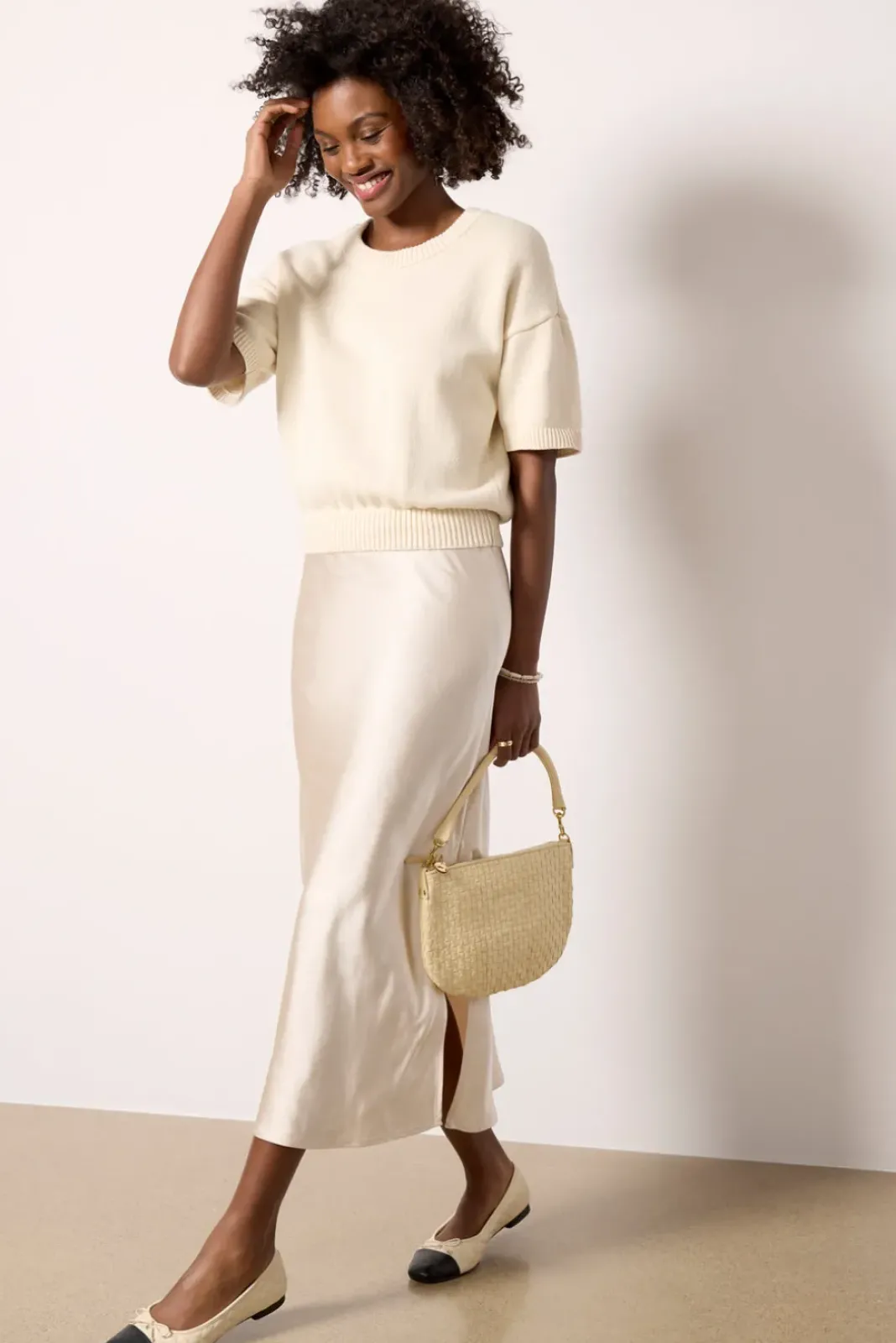 Dresses<EVEREVE Wendy Two-Fer Dress Champagne