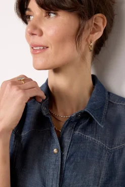 Dresses<CLOTH AND STONE Western Yoke Shirt Dress Twilightdenim