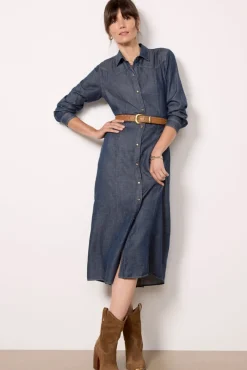 Dresses<CLOTH AND STONE Western Yoke Shirt Dress Twilightdenim