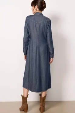 Dresses<CLOTH AND STONE Western Yoke Shirt Dress Twilightdenim