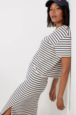Matching Sets<SPLENDID Whit Stripe Tee White/Navy