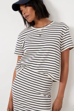 Matching Sets<SPLENDID Whit Stripe Tee White/Navy