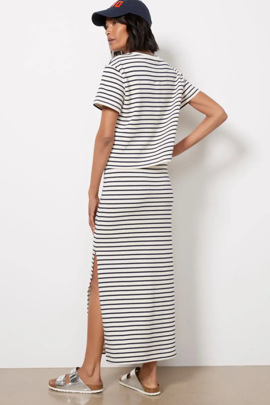 Matching Sets<SPLENDID Whit Stripe Tee White/Navy