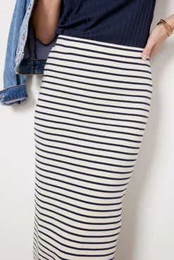 Skirts|Matching Sets<SPLENDID Whit Striped Maxi Skirt White/Navy