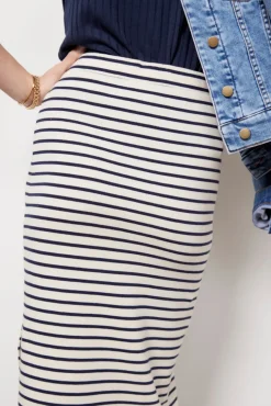 Skirts|Matching Sets<SPLENDID Whit Striped Maxi Skirt White/Navy