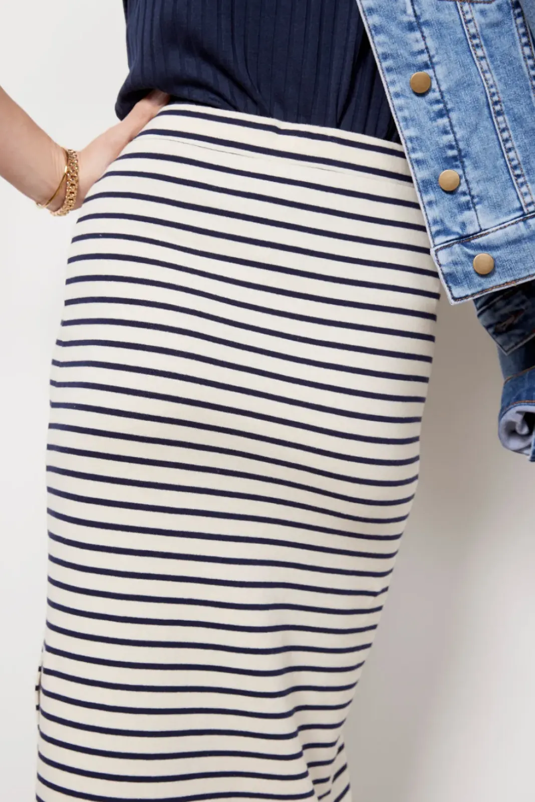 Skirts|Matching Sets<SPLENDID Whit Striped Maxi Skirt White/Navy