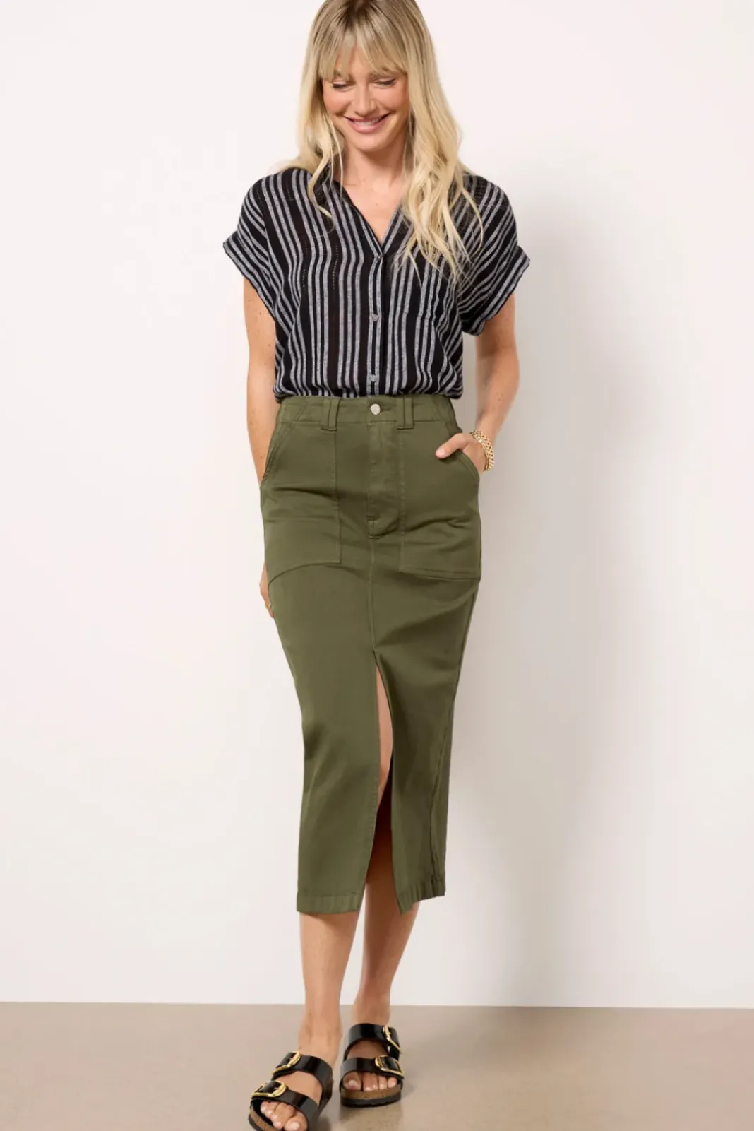 Tops & Tees<RAILS Whitney Shirt Noirstripe