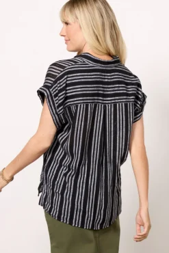 Tops & Tees<RAILS Whitney Shirt Noirstripe