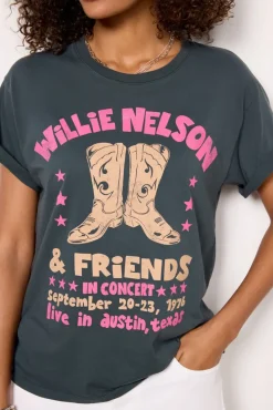 Tops & Tees<LETLUV Willie Nelson Tee Washedblack