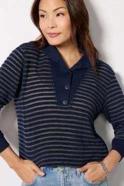 Tops & Tees<LA MADE Woodland Pullover Navy