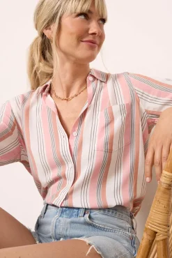 Tops & Tees<RAILS Wren Shirt Arezzostripe