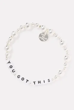 Jewelry<LITTLE WORDS PROJECT You Got This Metallic Bracelet Silver