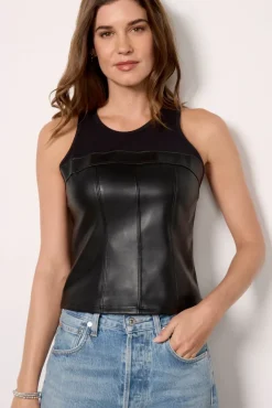 Tops & Tees<LA MADE Yvette Tank Black