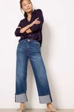 Tops & Tees<EVEREVE Zuri Plaid Button Down Grey/Cobalt